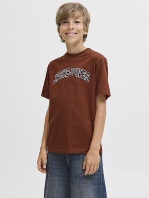 Jack & Jones Caleb Varsity Junior O-Neck Tee | Henna