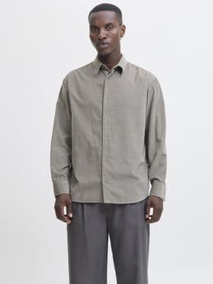 Jack & Jones  CC Ascot Corduroy Shirt |  Grey