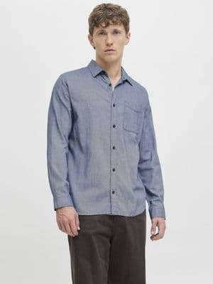 Jack & Jones Classic Melange Shirt L/S| Denim