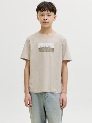 Jack & Jones Fusion Dots Print Tee | Grey