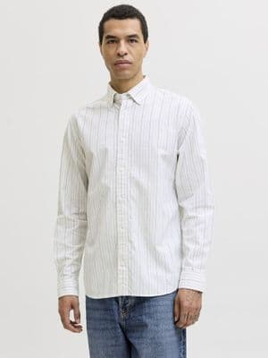 Jack & Jones Harvey Oxford L/S Shirt | Cloud Dancer