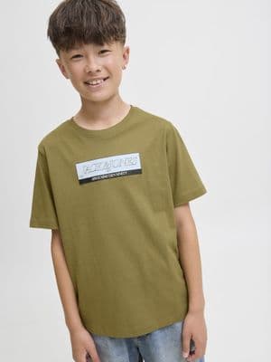 Jack & Jones Inwood Block Brand Tee   | Olive
