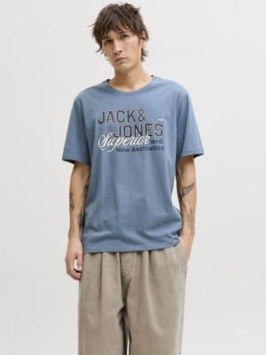 Jack & Jones Logo Tee SS O-Neck  | Blue
