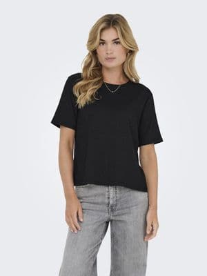 JDY Debbie S/S Top | Black