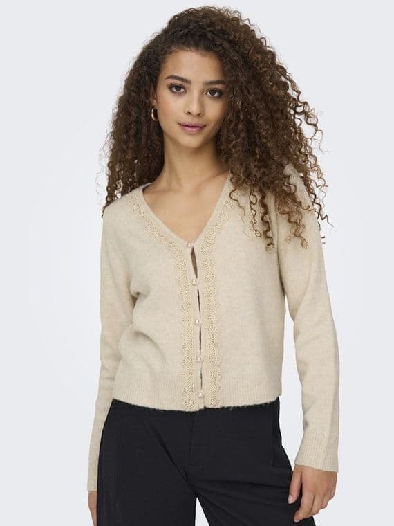 JDY Francie Life L/S V-Neck Cardigan | Birch