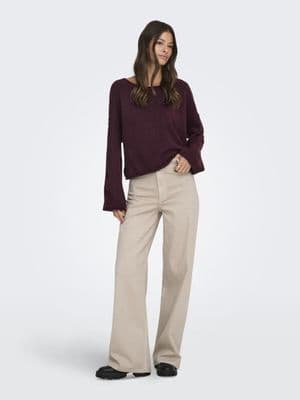 JDY Iris Stretch HW Wide Pant | Chateau Gray