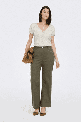 JDY Iris Stretch HW Wide Pant | Kalamata