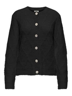 JDY Jayla L/S O-Neck Cardigan | Black