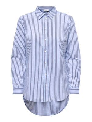 JDY Mio L/S Shirt | Blue/white