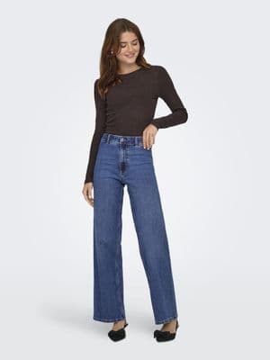 JDY Moon-Vanessa HW Wide Denim | Dark Blue