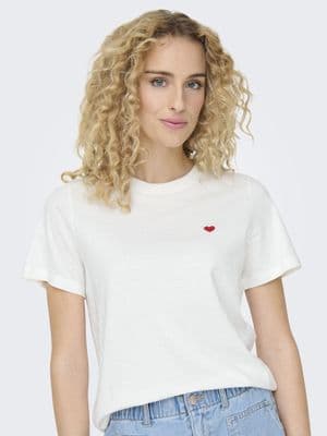 JDY Pisa S/S Print Top | Cloud Dancer