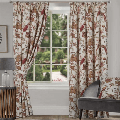 Kensington Tape Top Curtains Terracotta