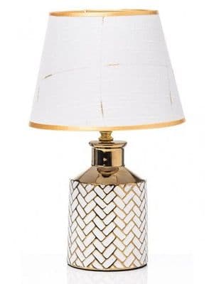 Kirkwood Ceramic Base Lamp  | White Gold DC53