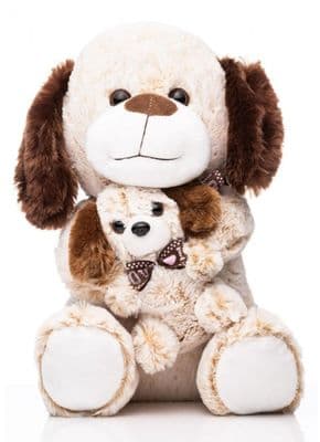 Kirkwood Cuddles Mama & Puppy 30cm | Cream CB4