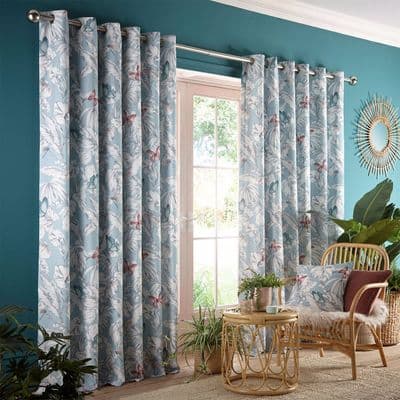 M1119 Flutur Curtains Aqua