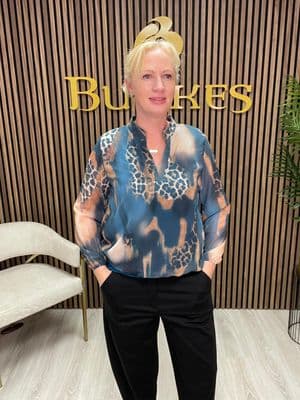 Marc Angelo Alena Band Top | Teal Print