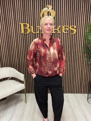 Marc Angelo Alena Band Top | Winter Red