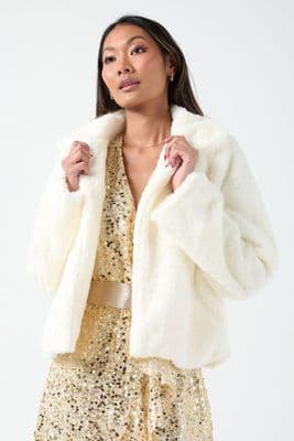 Marc Angelo Fur Jacket | Cream MA50020