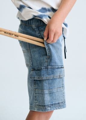 Mayoral Boys Denim Bermudas | Medium Blue 6218/SS26