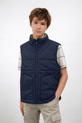 Mayoral Boys Reversible Vest | Navy 6358/SS26
