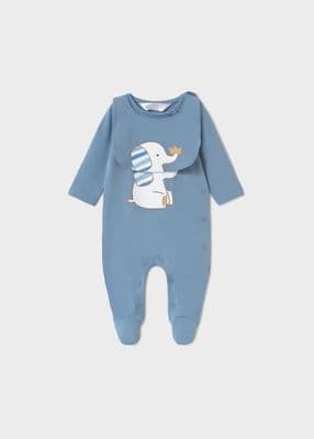 Mayoral Boys Romper with bib| Waves 1714/SS26