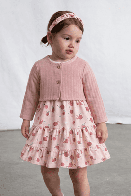 Mayoral Girls 3 Pieces Dress Set | Pink 1821/SS26