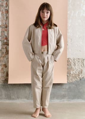 Mayoral  Girls Gabardine Trouser | Sand 6546/SS26