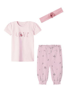 Name it Hillie & Hikka & Halley  Girls NB Set | Pink