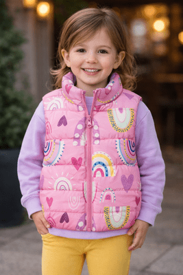 Name it Mylane Mini  All Over Print Vest | Fuchsia