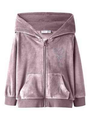 Name it Selour Mini LS Velvet Cardigan  | Lilac