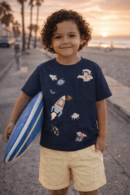 Name it Vilian Mini SS Top  |  Navy