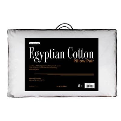 Neuhaus NH 100% Egyptian  Cotton Piped 2Pack Pillow | White 1193