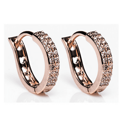 Newgrange 600068 Rose Gold Hood Earrings