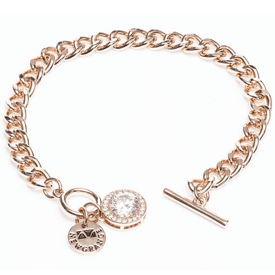 Newgrange 600077 Rose Gold White Diamante Bracelet