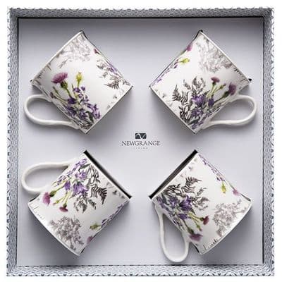 Newgrange Bone China Set 4 Mugs | White Thistle 30233