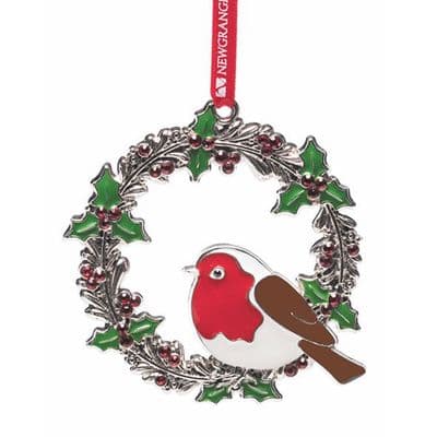 Newgrange Christmas Hanging Robin & Wreath Decoration| 700007