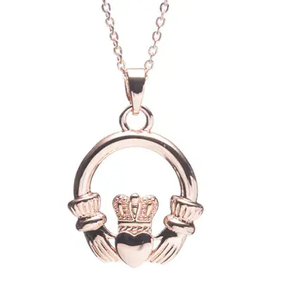 Newgrange Claddagh Pendant  | Rose Gold  600370