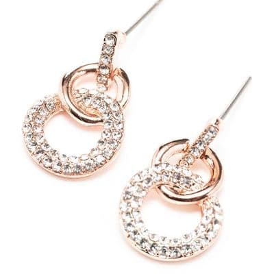 Newgrange Interlocking Earrings | Rose Gold 600372