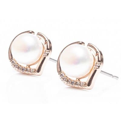 Newgrange Mother Of Pearl Earrings | Rose Gold 600304