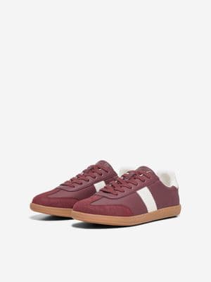 ONLY Amber PU Sneaker | Burgundy