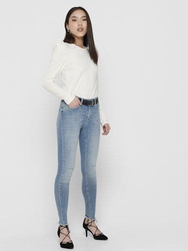 ONLY Blush Mid Sk Ak Rw Denim Regular Jeans | Light Blue