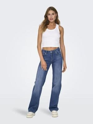 ONLY Blush Mid Straight Denim | Med Blue