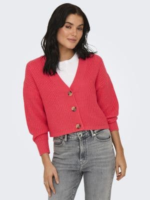 ONLY Carol Nice L/S Knit  Cardigan | Cayenne