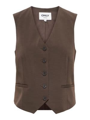 ONLY Dove Life Waistcoat  | Chocolate