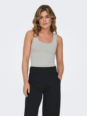 ONLY Lea S/L 2-Ways Fit Top | Mist