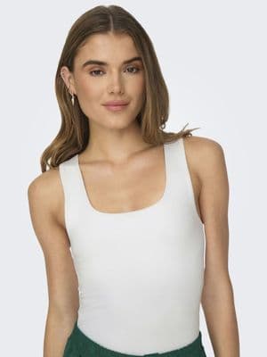 ONLY Lea S/L 2-Ways Fit Top | White