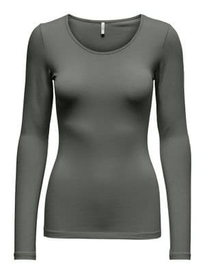 ONLY Live Love LS Top |  Castor Grey