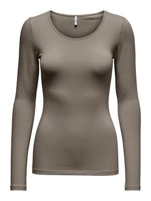 ONLY Live Love LS Top | Walnut