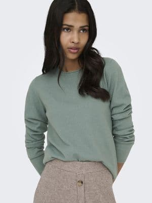 ONLY Loyal LS ONeck  Knit | Green