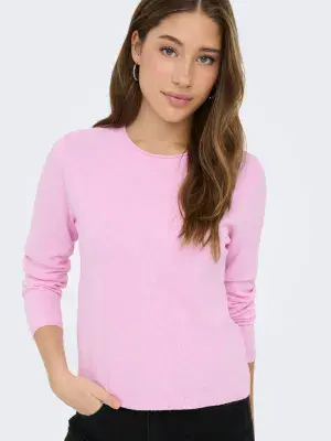 ONLY Loyal LS ONeck  Knit | Pink